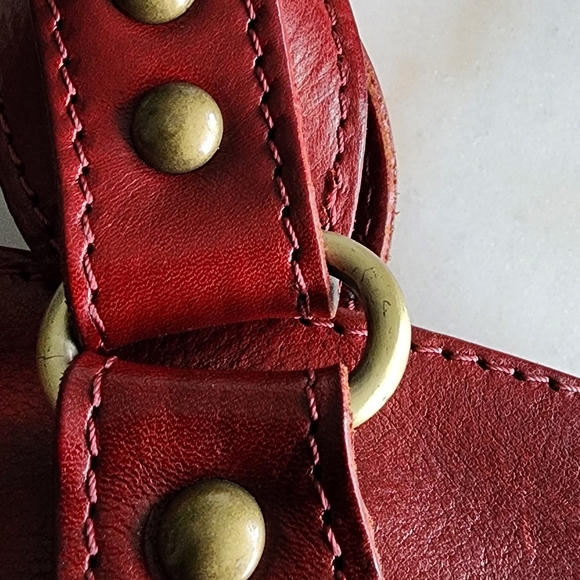 Floto Red Leather Bag - Picture 3 of 12